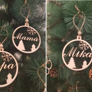 Adorno para el árbol de navidad personalizado.